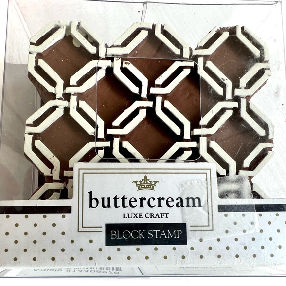 NEW Block Stamp Home Decor Quilt Design Buttercream by Luxe Craft Sealed in Box - Picture 2 of 10